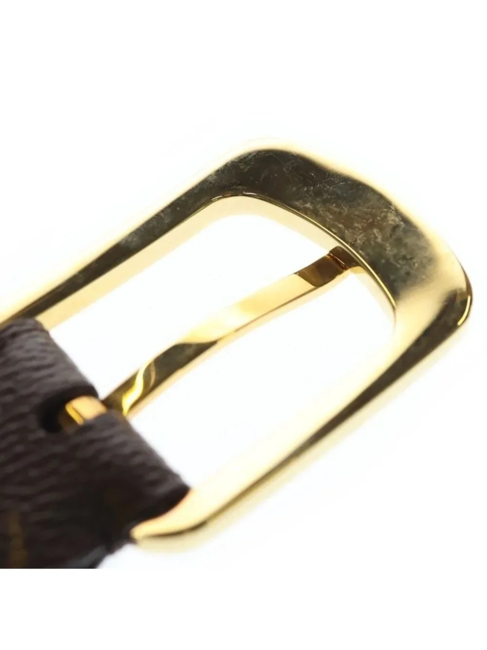 Louis Vuitton Ceinture Ellipse Monogram Leather Belt Brown Gold